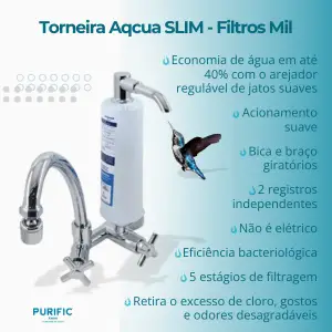 Torneira Aqcua SLIM - Filtros Mil